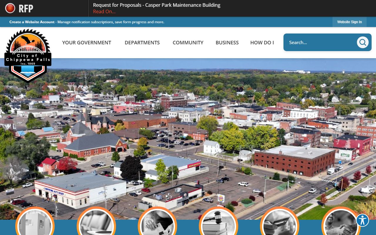 Chippewa Falls White Pages city government building