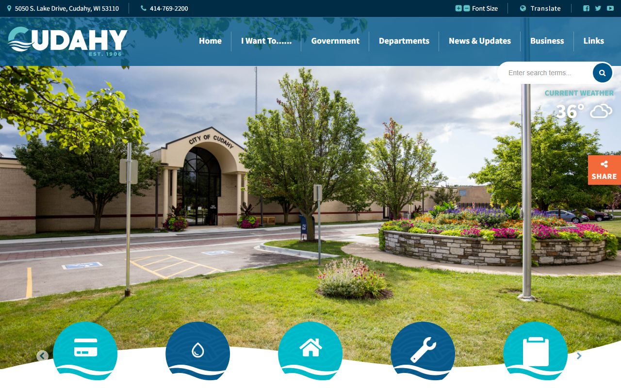 Cudahy White Pages city government building