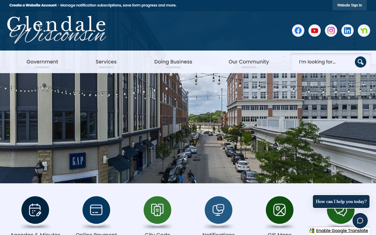 Glendale White Pages city government building