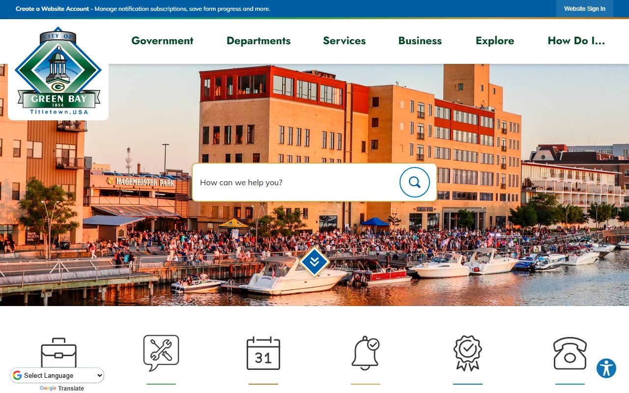 Green Bay White Pages city government building