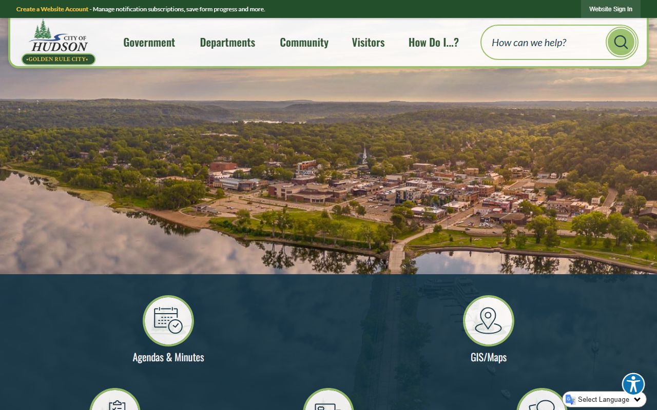 Hudson White Pages city government building