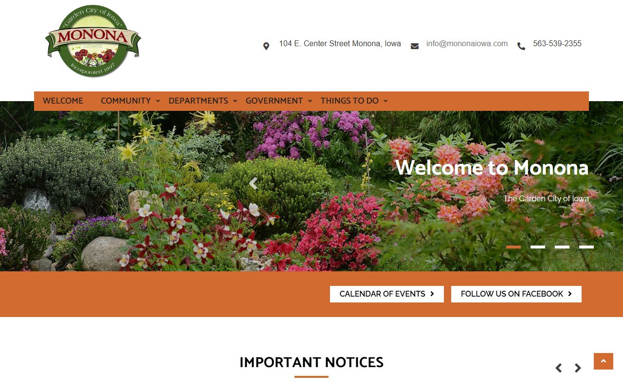 Monona White Pages city government building