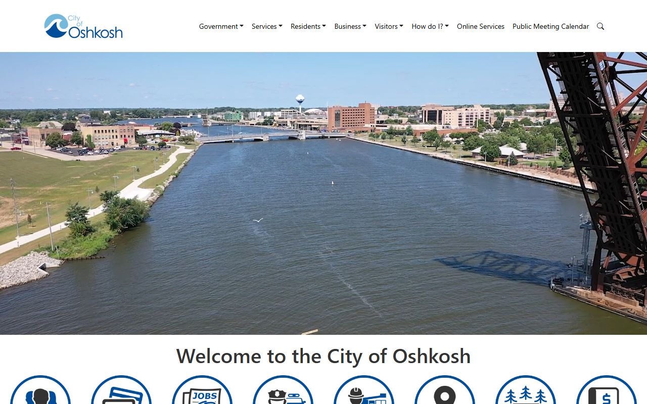 Oshkosh White Pages city government building