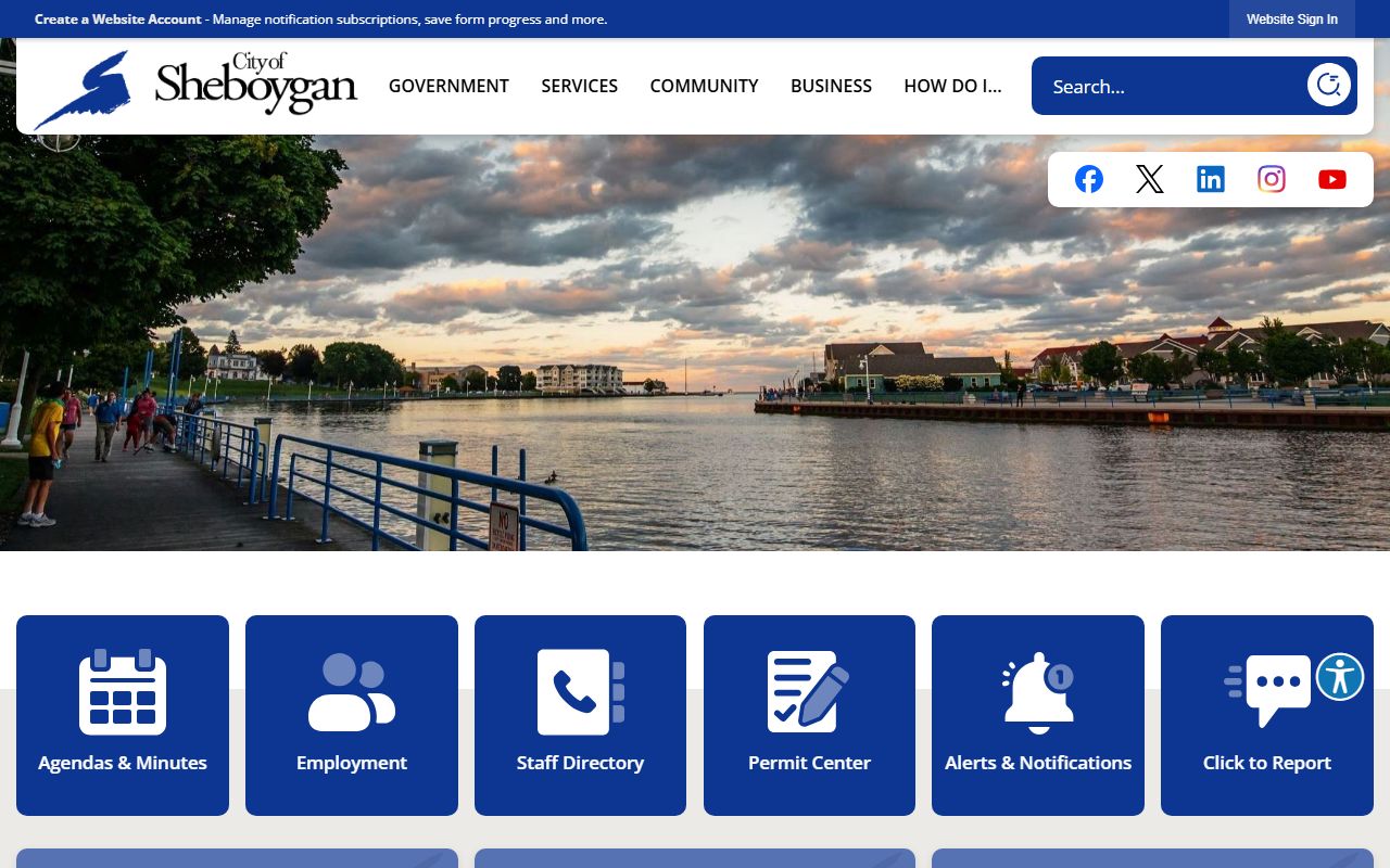 Sheboygan White Pages city government building