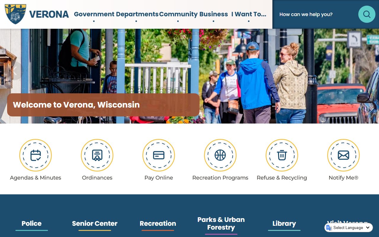 Verona White Pages city government building