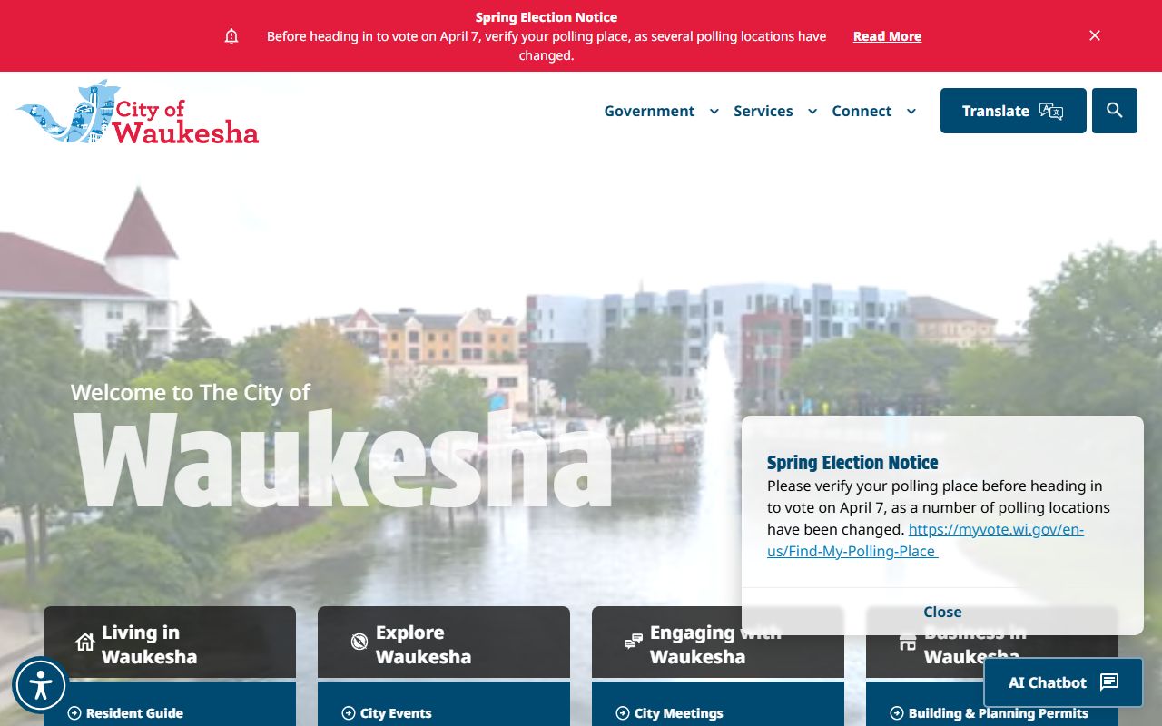 Waukesha White Pages city government building