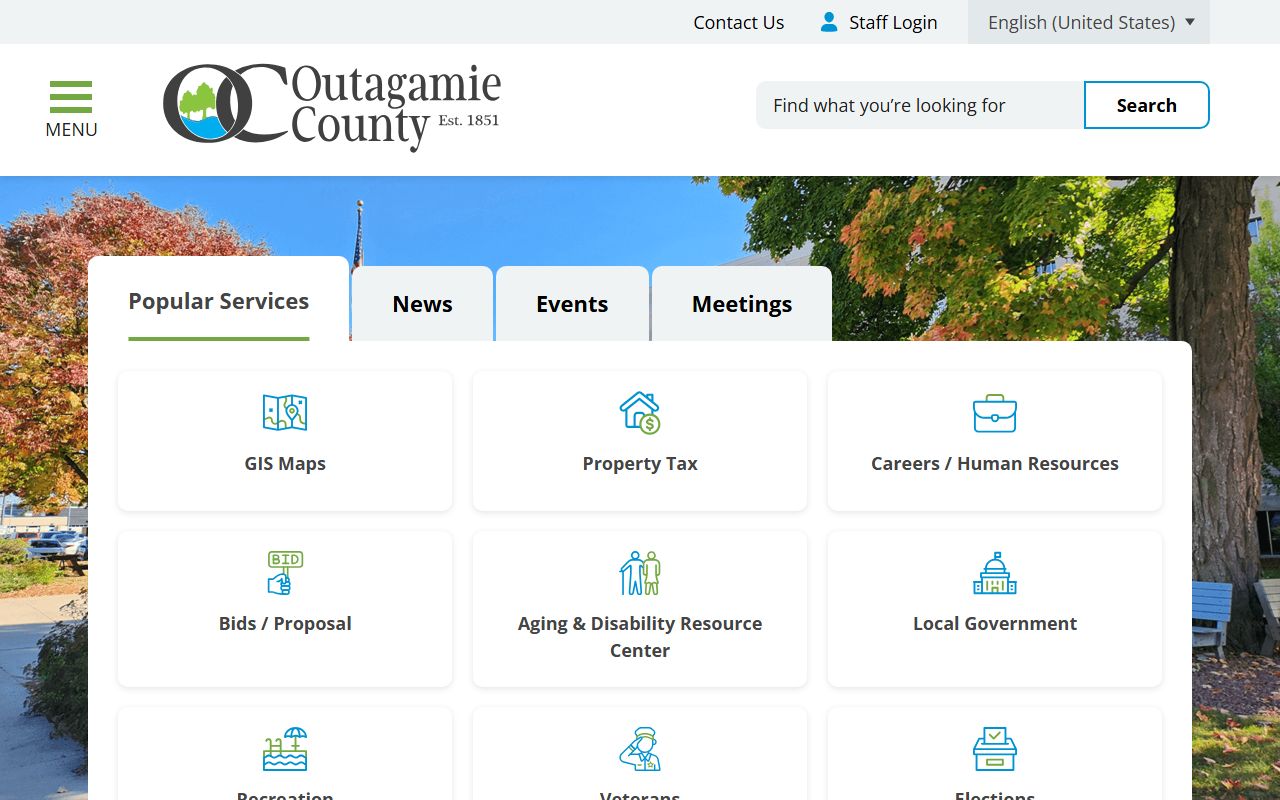 Appleton White Pages Outagamie County government fallback