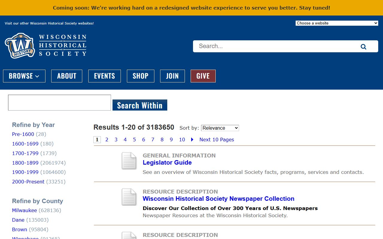 Wisconsin White Pages historical society records