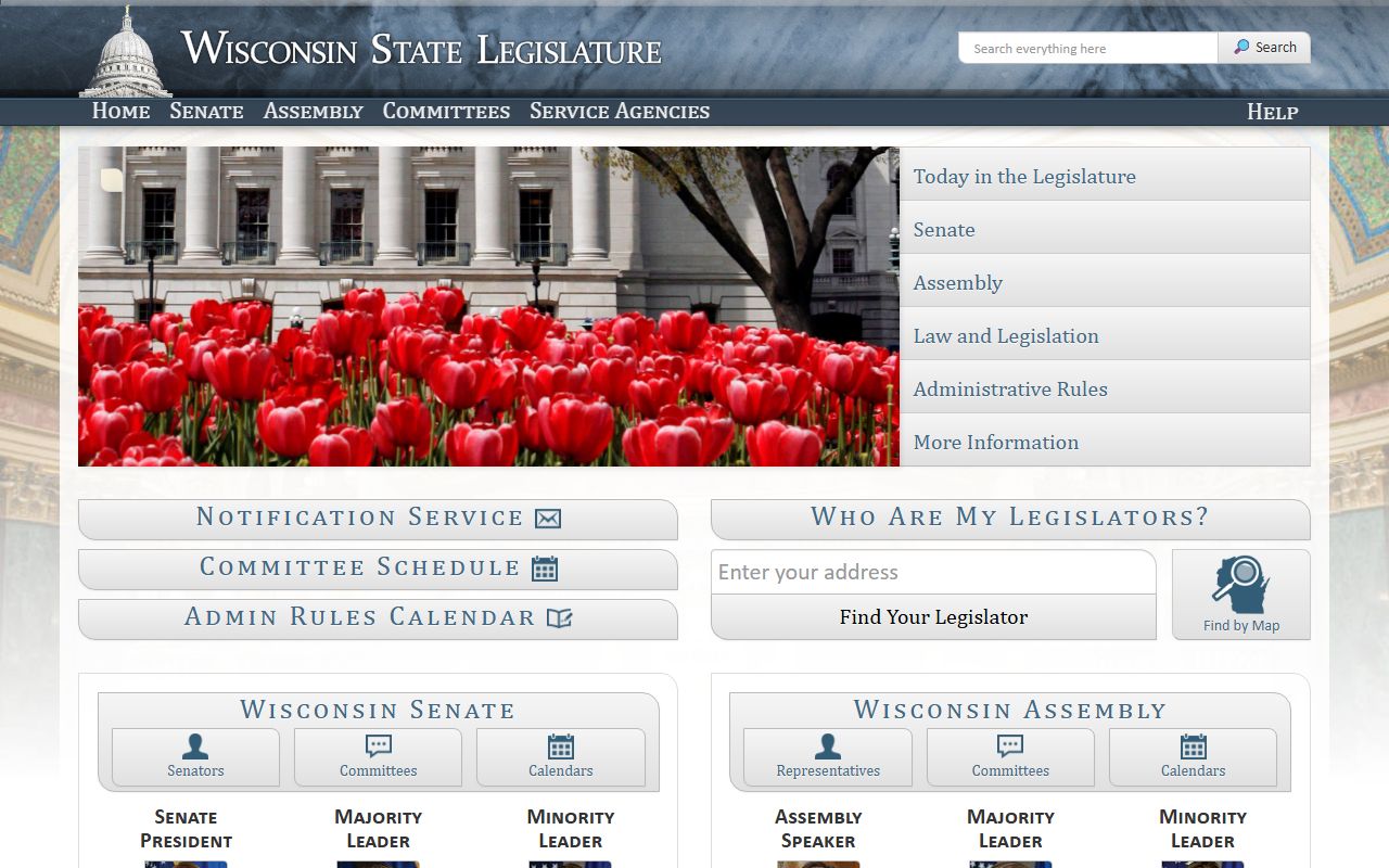 Wisconsin White Pages state legislature